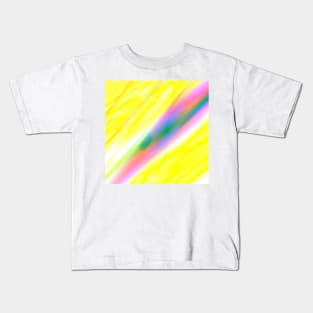 yellow pink green abstract texture Kids T-Shirt